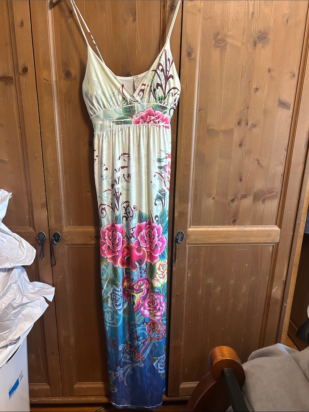 Ed Hardy Inspired Spaghetti Strap Dress- Large
